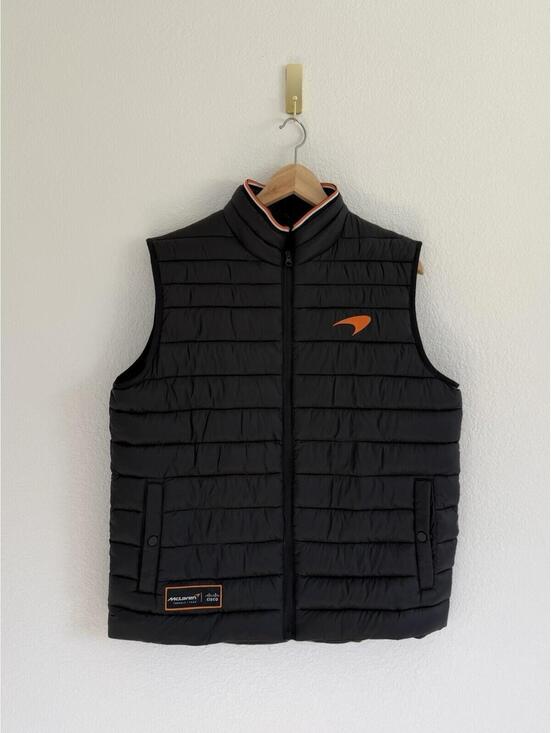 McLaren F1 Team Cisco Vest Mens L Formula One Racing Performance Puffer Hybrid